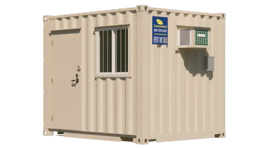 10ST OFFICE_1.png Rent 10ft Ground Level Office Container - Image 1