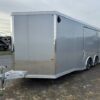 2025-CARGO-PRO-8.5X20-ENCLOSED-CAR-HAULER-ESCAPE-DOOR-SPARE-TIRE-SPOILER-3.jpg Cargo Pro 8.5 x 20 Aluminum V-Nose Car Hauler – Escape Door