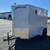 2025-HOMESTEADER-5X8-ENCLOSED-CARGO-TRAILER-BARN-DOORS-3.jpg Homesteader 5 x 8 Enclosed V-Nose Cargo Trailer – Barn Doors