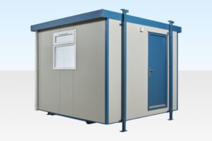 703-10x10-Standard-Jack-Leg-door-closed-960x640-1.jpg 10Ft x 10Ft Jackleg Cabin (Site Cabin)