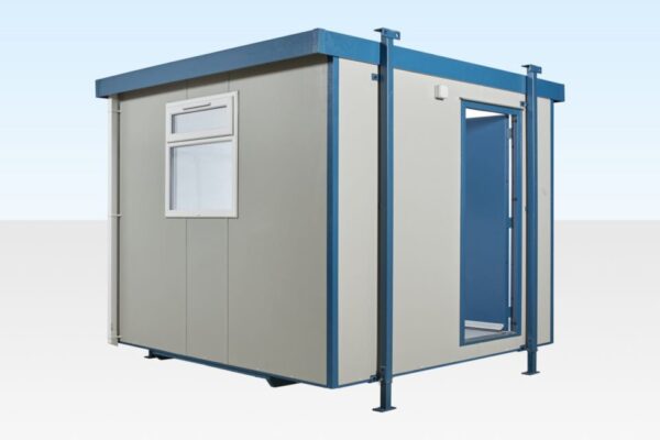 703-10x10-Standard-Jack-Leg-door-open-960x640-1.jpg 10Ft x 10Ft Jackleg Cabin (Site Cabin)