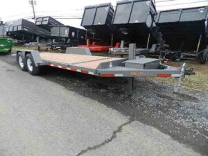 BWise 7 x 22 Low Profile Split-Tilt Equipment Trailer