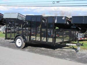 Premier 7 x 12 Landscape Utility Trailer – Mesh Sides & ATV Ramp