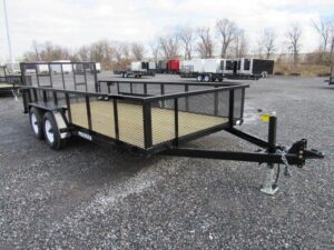 Premier-7x16-Landscape-Utility-Trailer-10K-GVW-Rear-Ramp-Gate-Mesh-Sides-3.jpg Premier 7 x 16 Landscape Utility Trailer – HD Ramp Gate